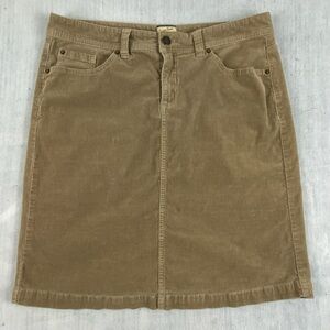 Heritage Denim by Bass Skirt Size 10 Brown Corduroy A-line Above the Knee Length